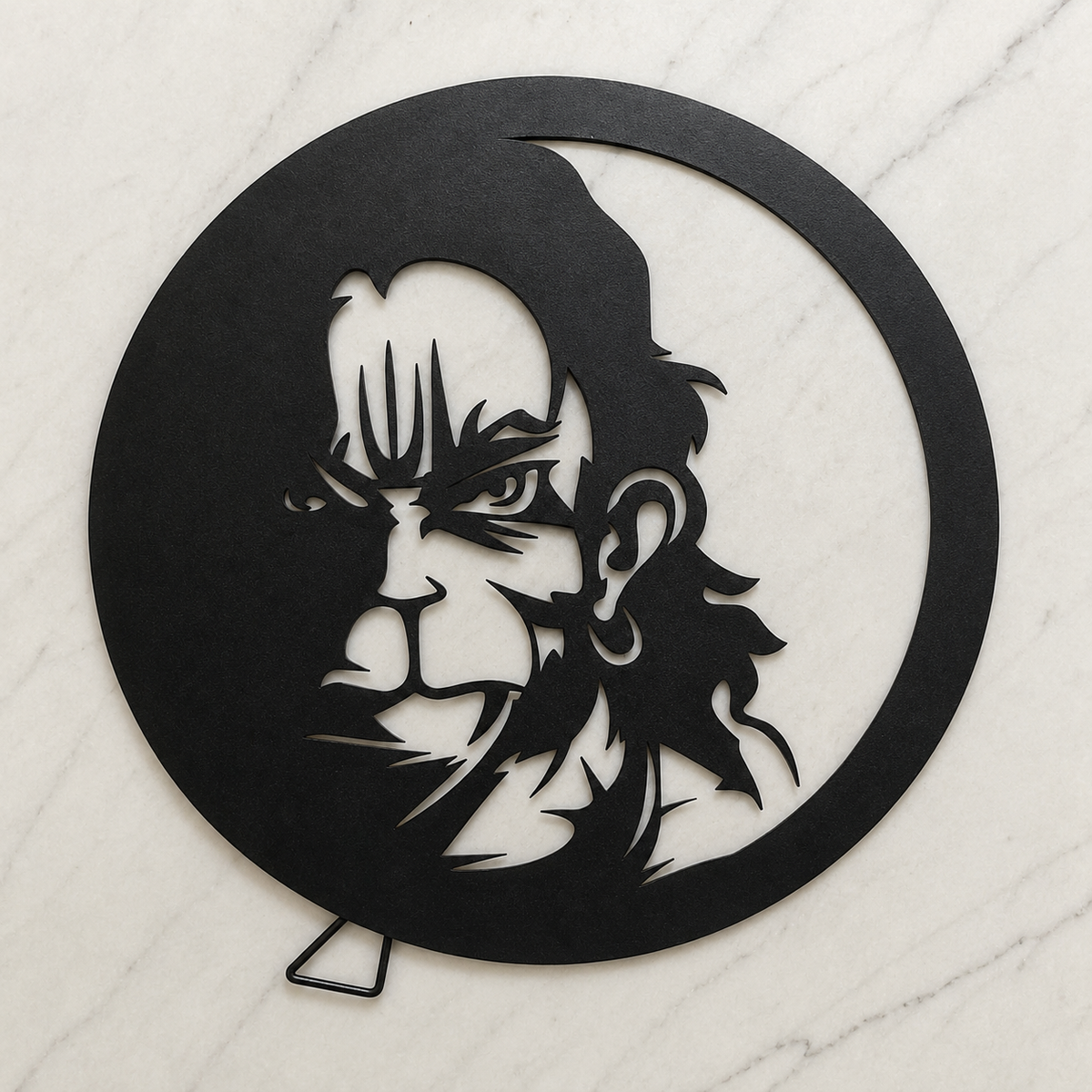 Yellow Veer Hanuman Metal Wall Decor