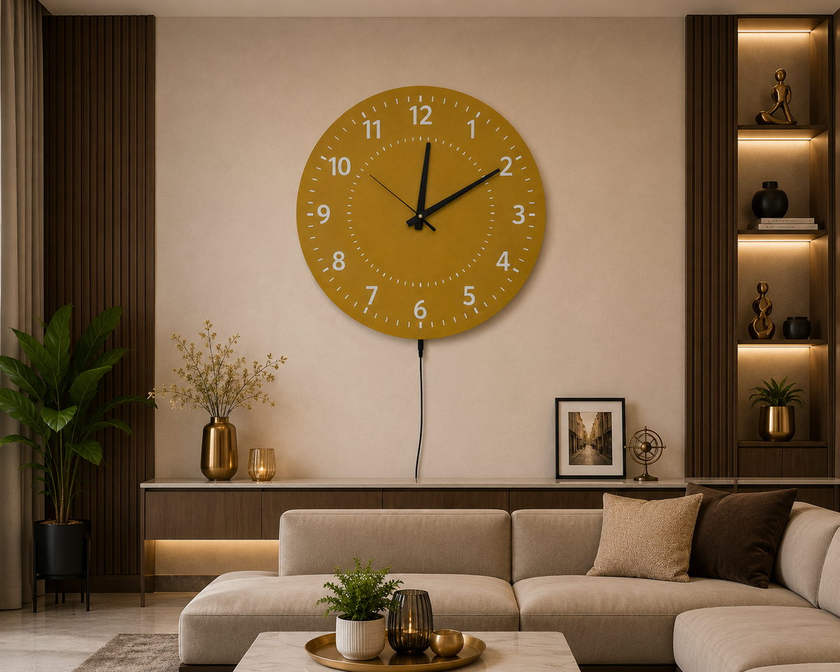 Minimalist Golden Wall Clock