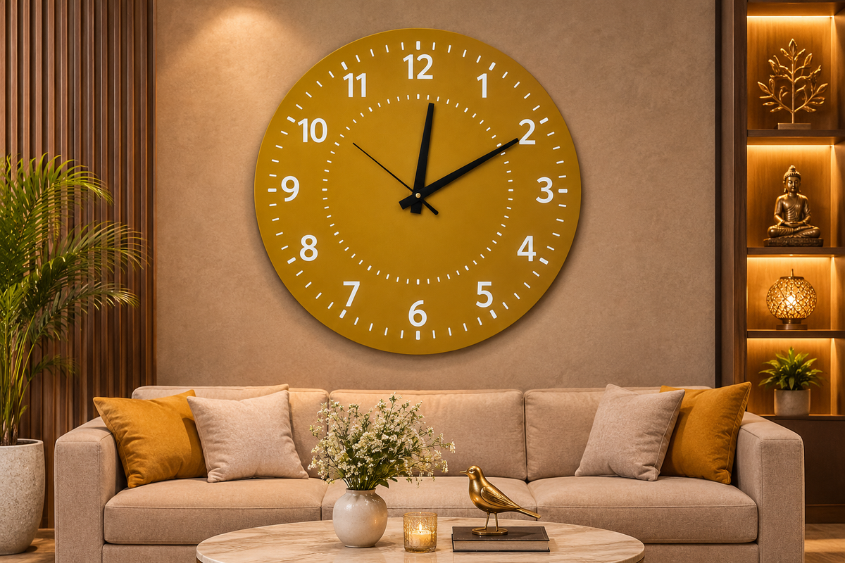 Minimalist Golden Wall Clock