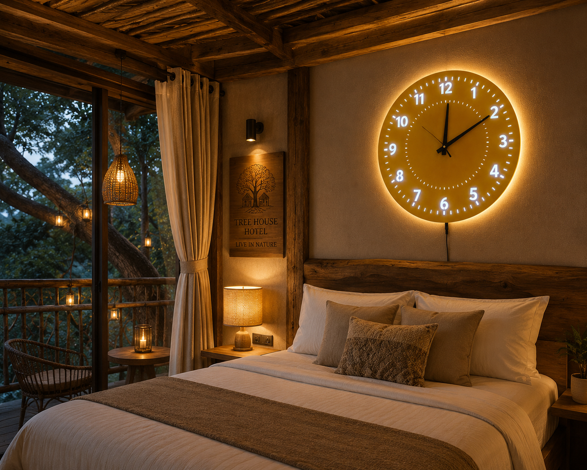 Minimalist Golden Wall Clock