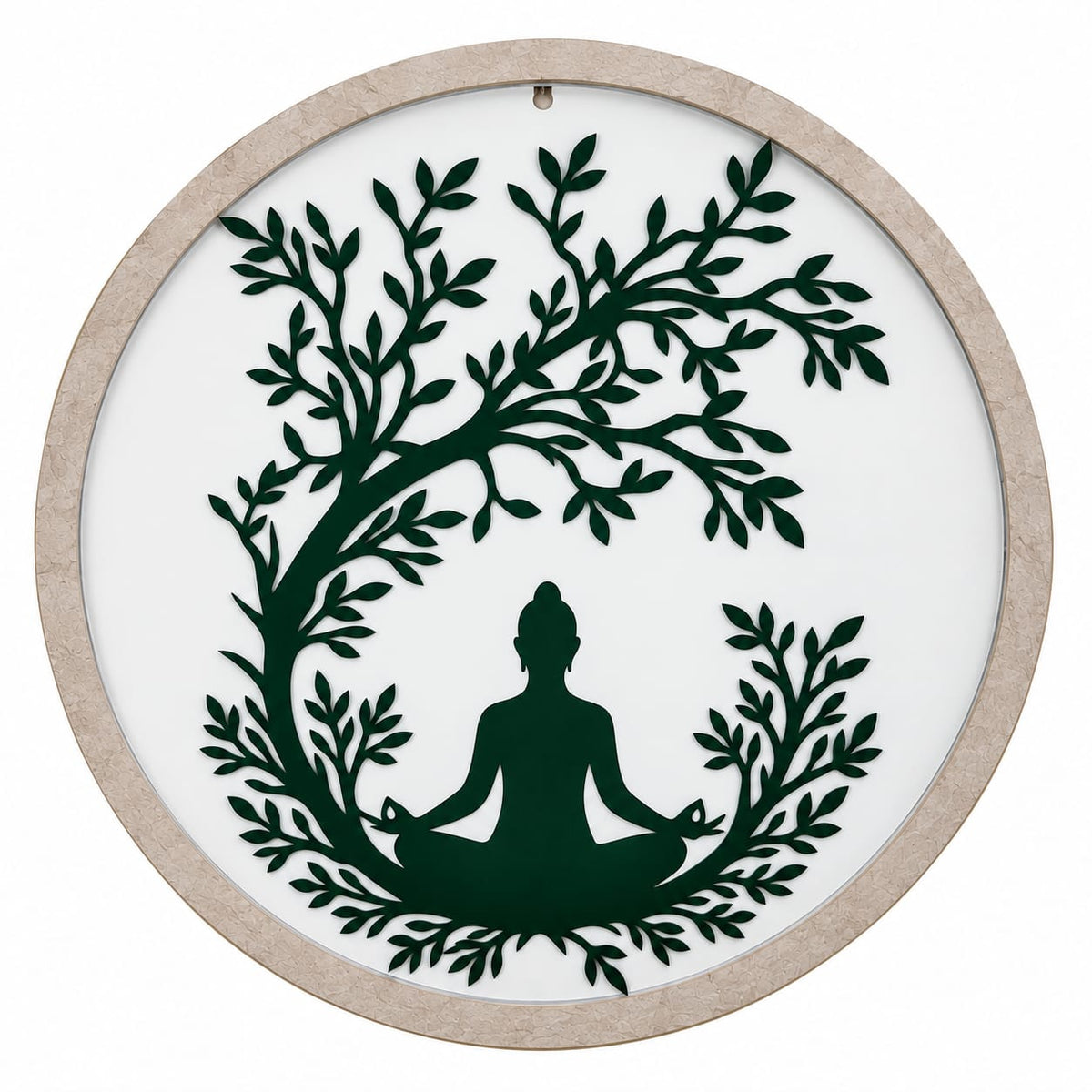 Meditation Buddha & Tree of Life Metal Wall Décor