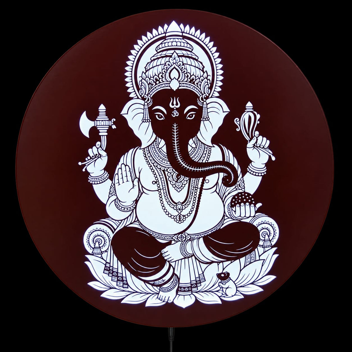Lord Ganesha LED Metal Wall Décor