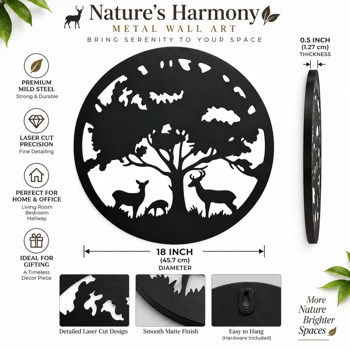 Nature’s Harmony Metal Wall Art