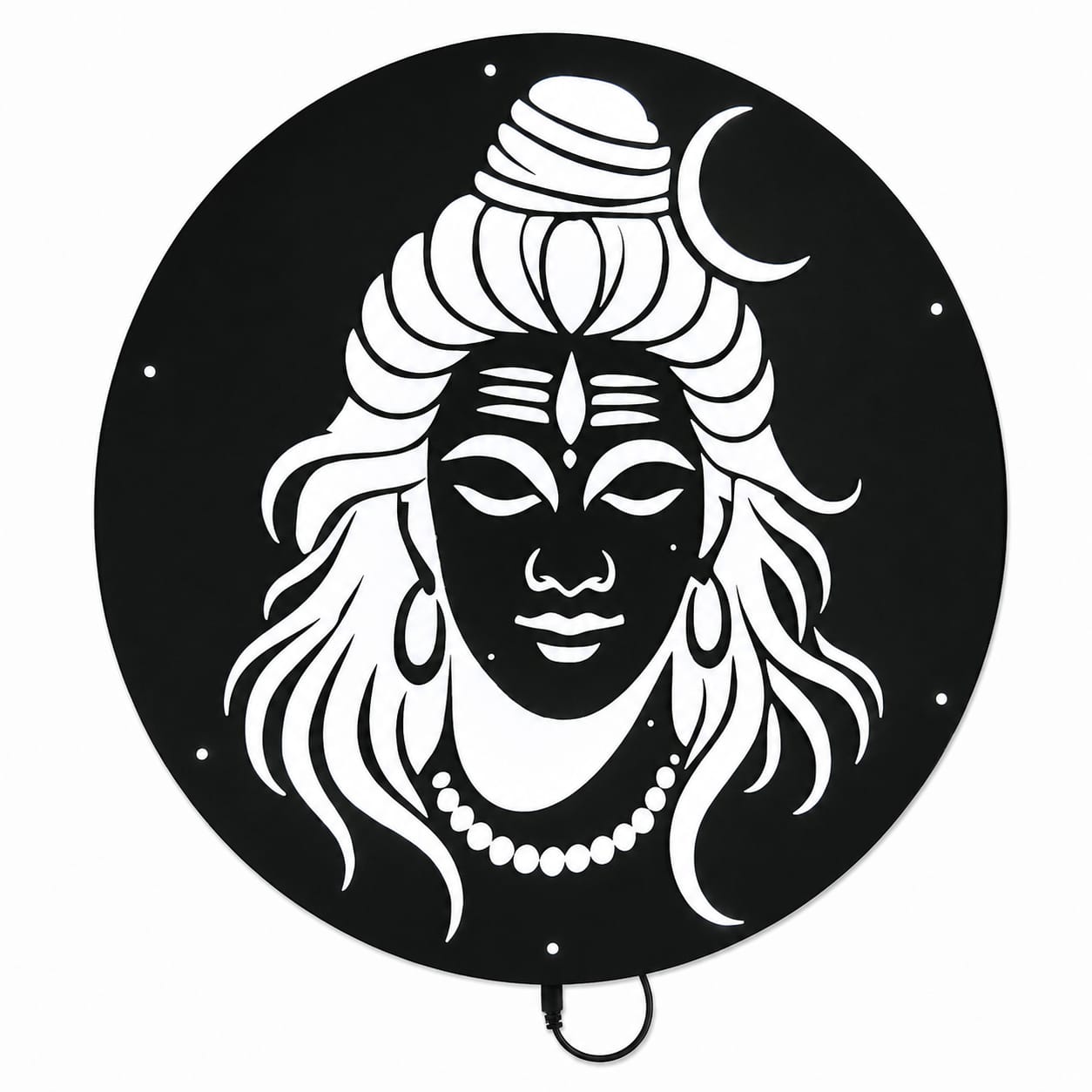 Lord Shiva LED Metal Wall Art