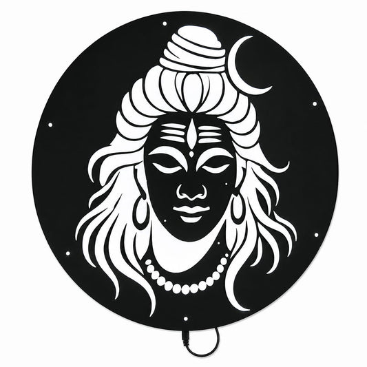 Lord Shiva LED Metal Wall Art