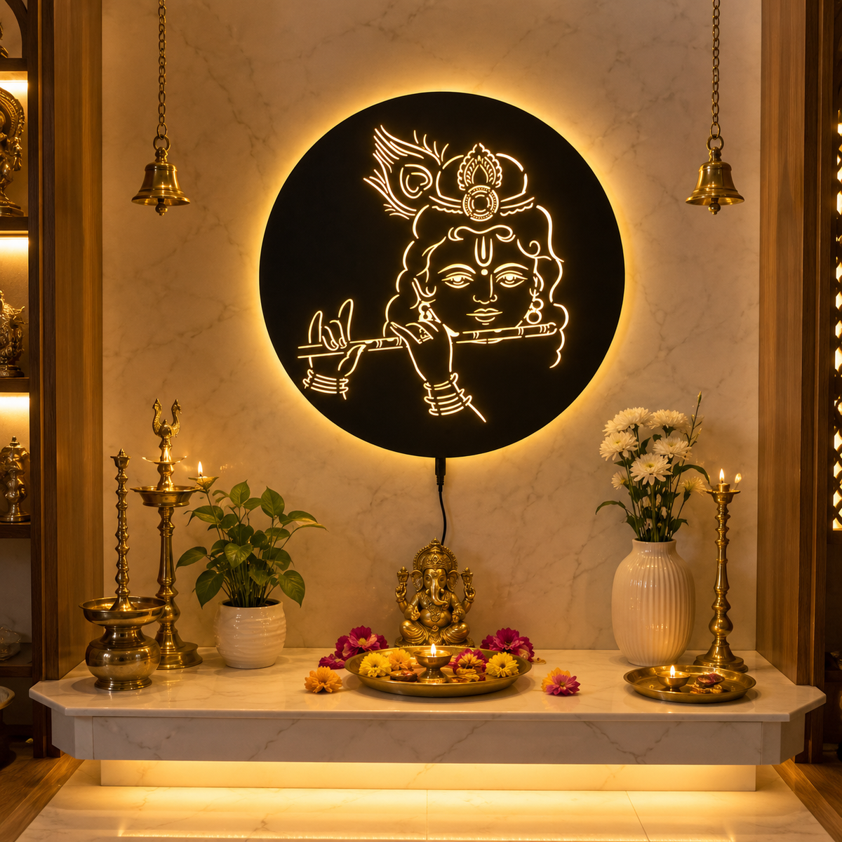 Krishna Metal Wall Decor