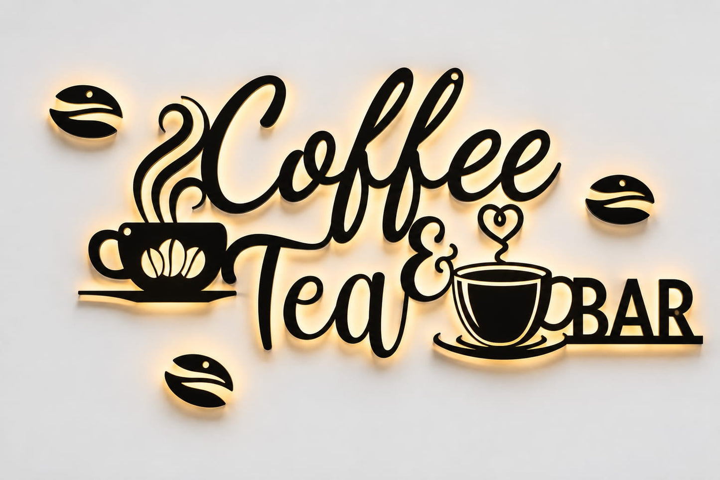 Coffee Tea Bar Metal Wall Art