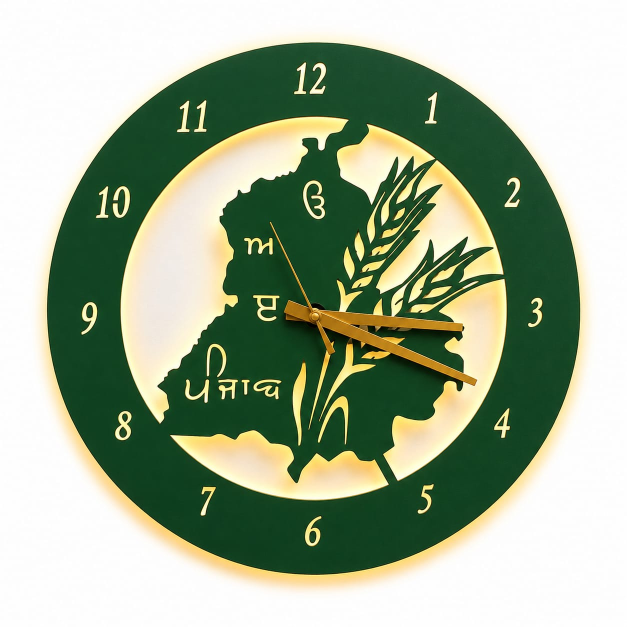 Punjab Map LED Wall clock