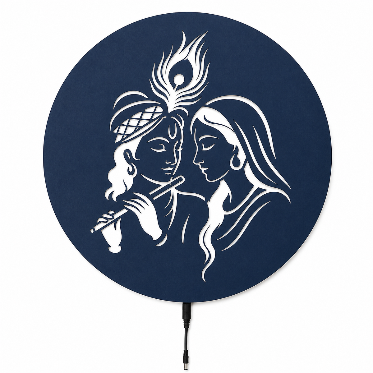 Radha Krishna Metal Wall Decor