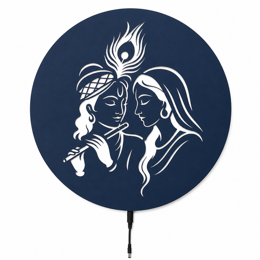 Radha Krishna Metal Wall Decor