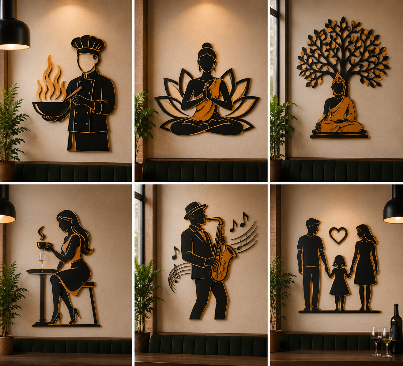 Restaurant Style- CNC Laser Cut Mild Steel Wall Decor