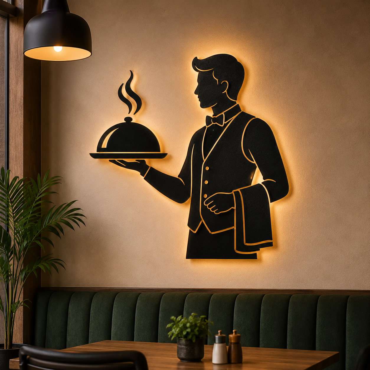 Restaurant Style- CNC Laser Cut Mild Steel Wall Decor