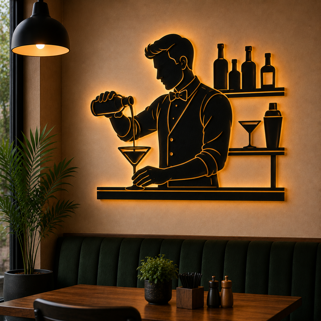 Restaurant Style- CNC Laser Cut Mild Steel Wall Decor