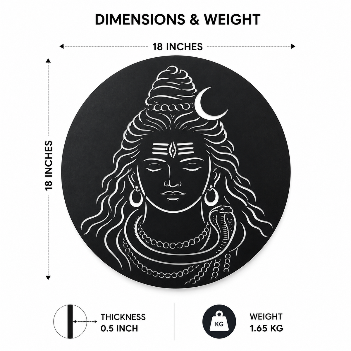 Lord Shiva Metal Wall Decor
