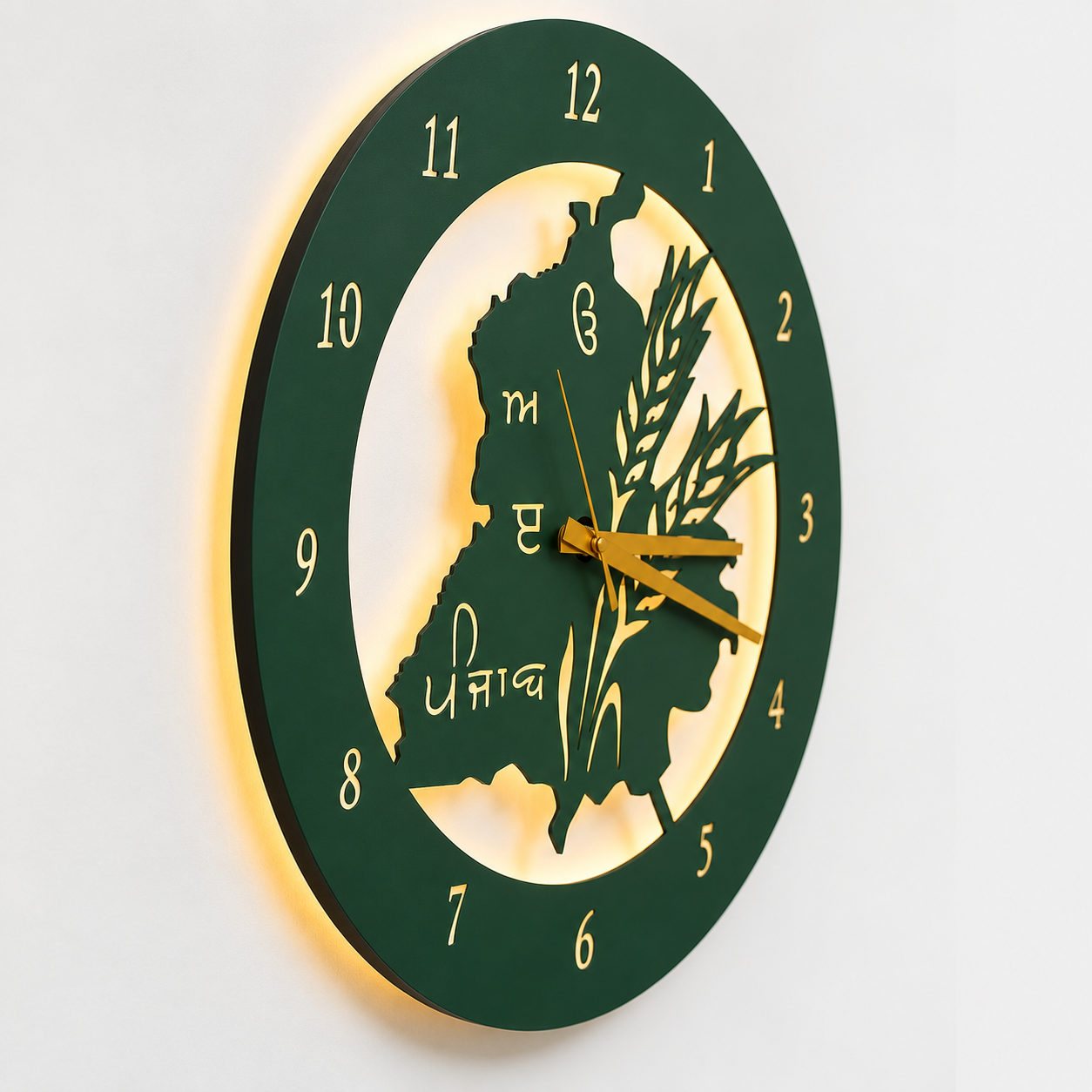 Punjab Map LED Wall clock