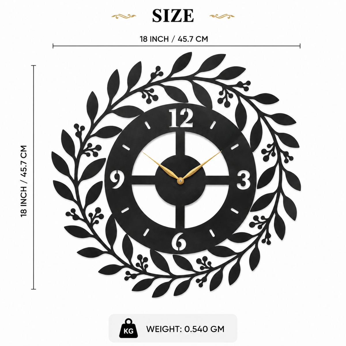 Onur Decors Decorative Metal Wall Clock